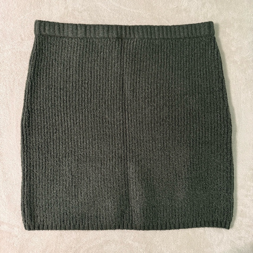 Universal Thread Green Ribbed Mini Skirt - image 4